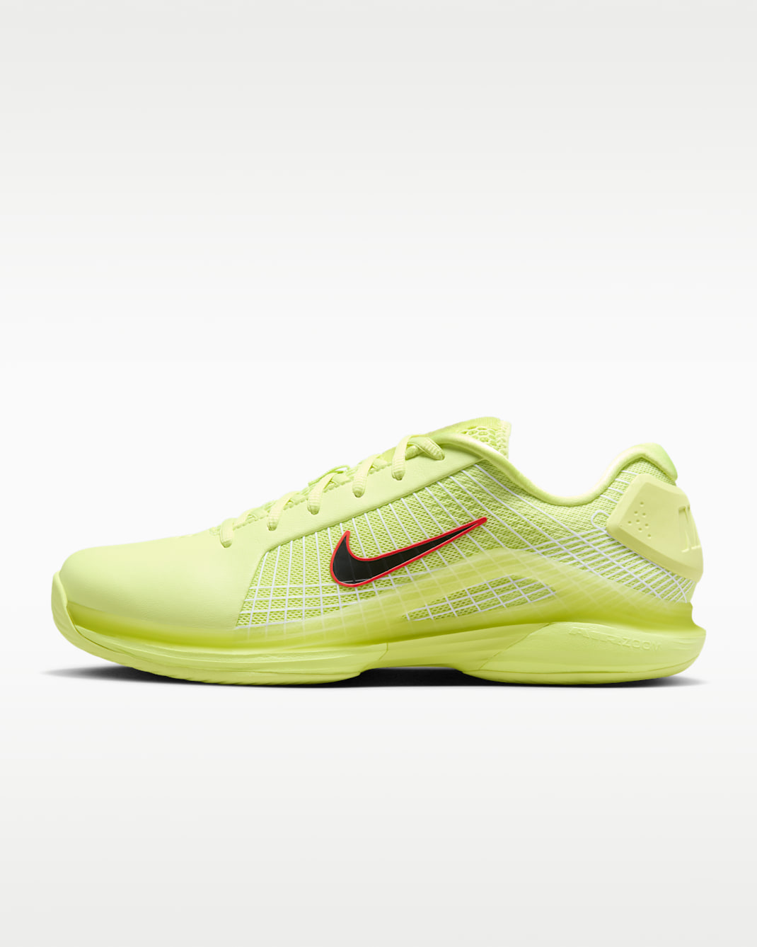 나이키 베이퍼 12 하이퍼스매시 남성 하드 코트 테니스화 - 라이트 레몬 트위스트/라이트 크림슨/화이트/블랙