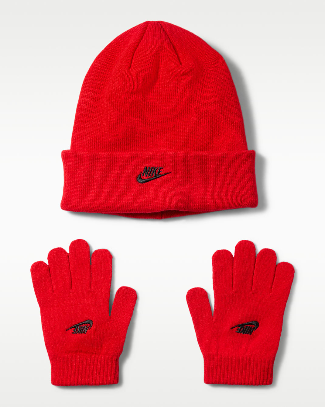 Nike Big Kids' Club Beanie and Gloves Set - University Red