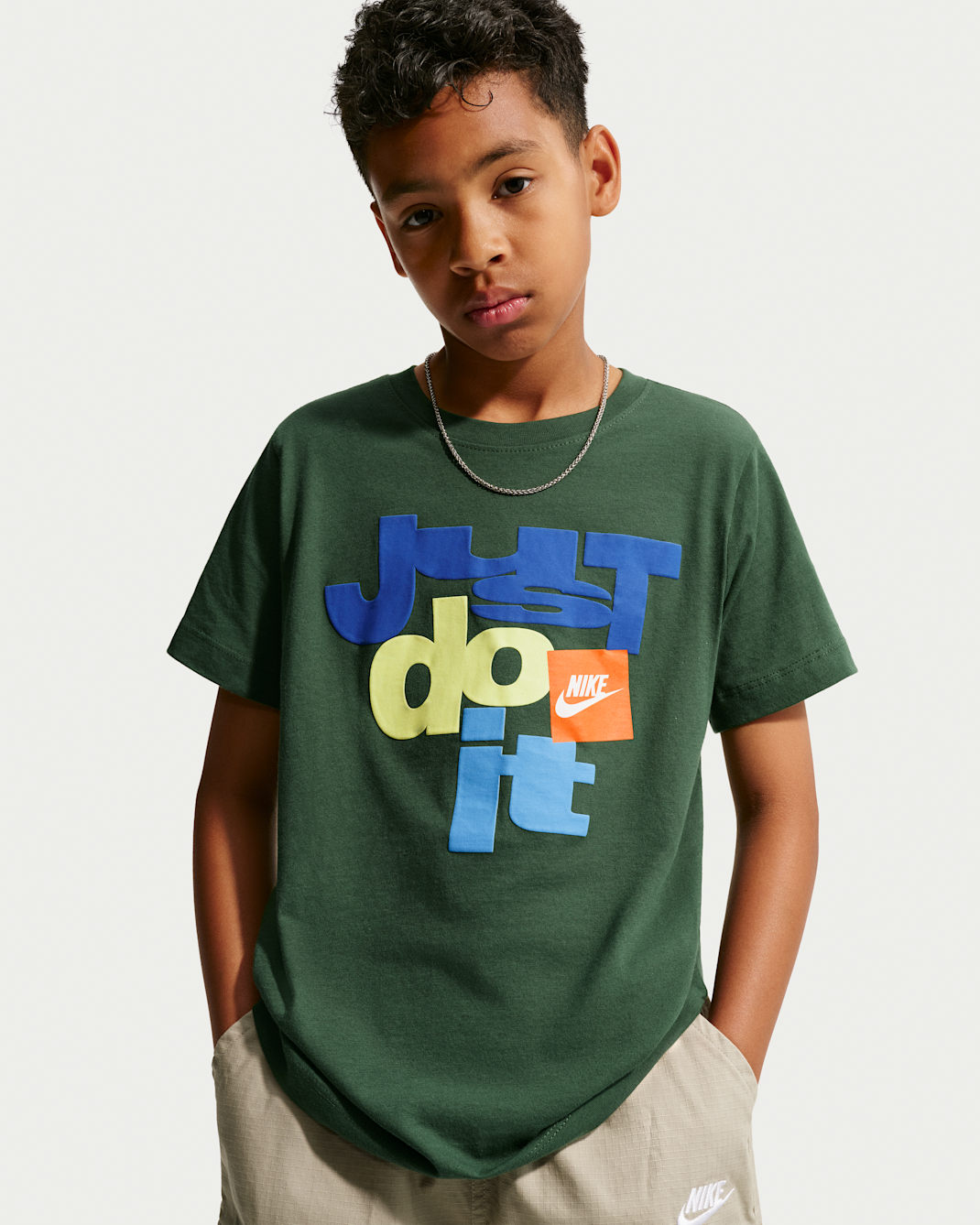 Nike Sportswear Club Big Kids' T-Shirt - Fir