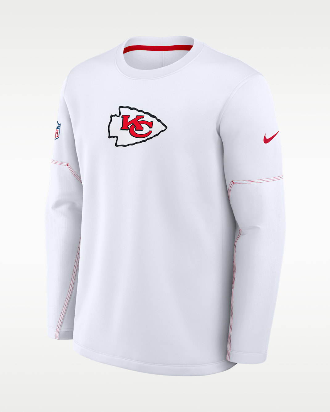 Kansas City Chiefs Sideline Coaches Men's Nike Therma-FIT NFL Long-Sleeve T-Shirt - White