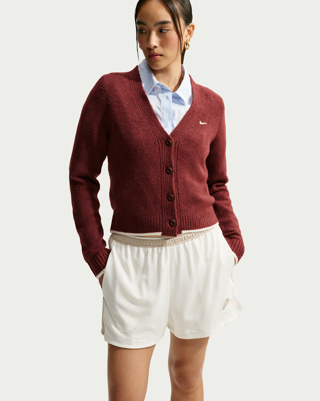 Nike Sportswear Chill Knit Women's Slim Cardigan - Mystic Dates/Heather/White