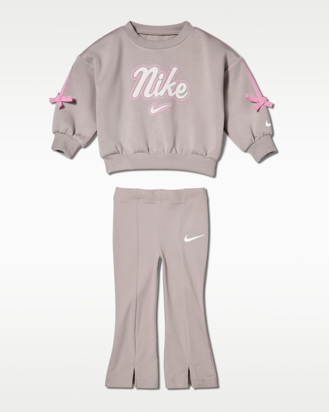 Nike Juxta-Girl tweedelige set met strepen en strik voor baby's (12-24 maanden) - Moon Particle
