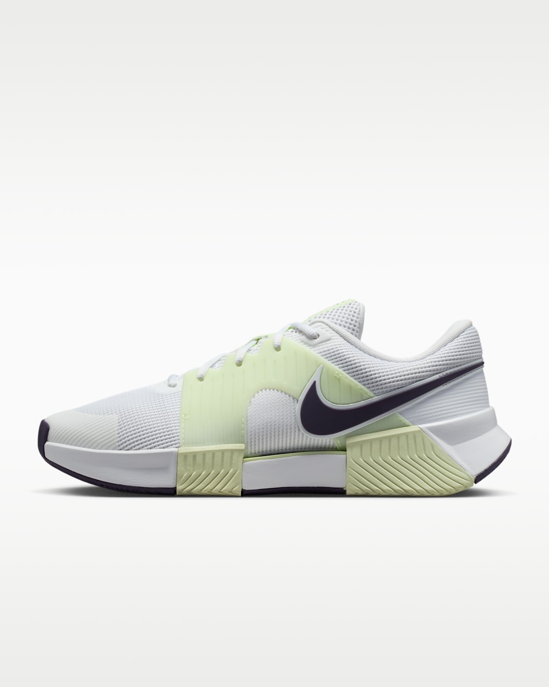 Nike GP Challenge 1.5 Men's Hard Court Tennis Shoes - White/Volt Tint/Dark Raisin