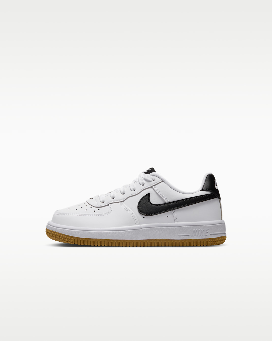 Nike Force 1 Low Little Kids' Shoes - White/Gum Light Brown/Black