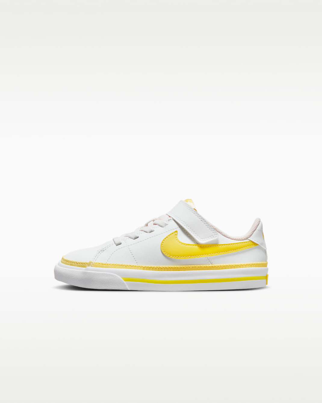 NikeCourt Legacy Younger Kids' Shoes - Summit White/White/Opti Yellow