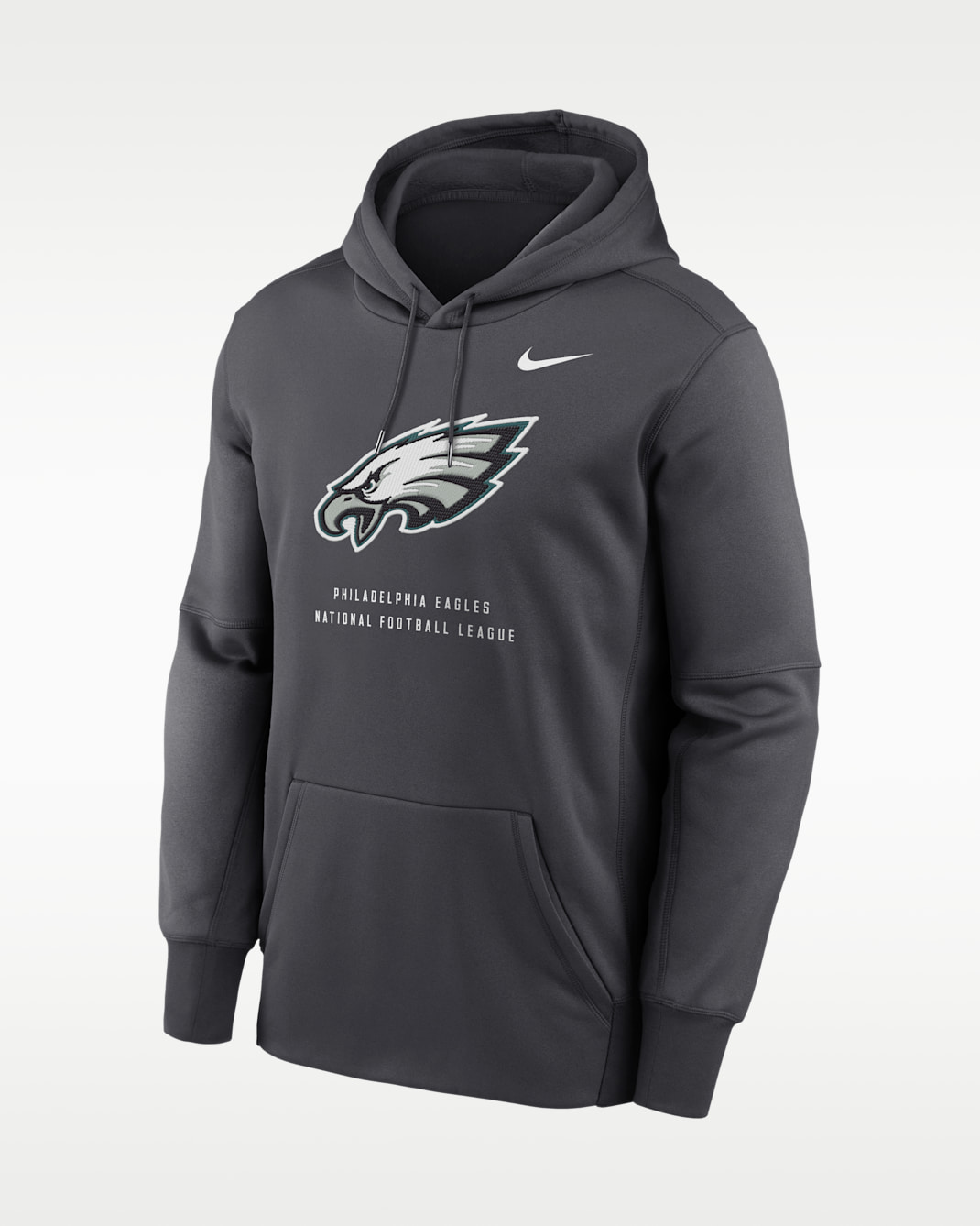 Philadelphia Eagles Men's Nike Therma NFL Pullover Hoodie - Charcoal