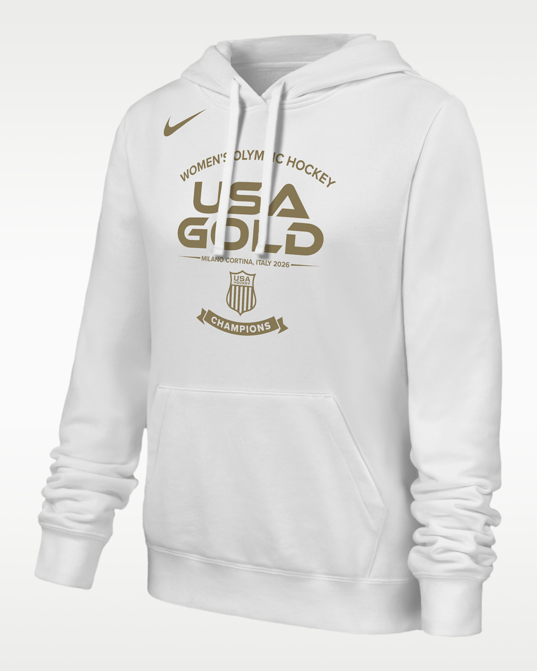 Nike USA Olympic Team 2026 Club Women's Fleece Hoodie - White