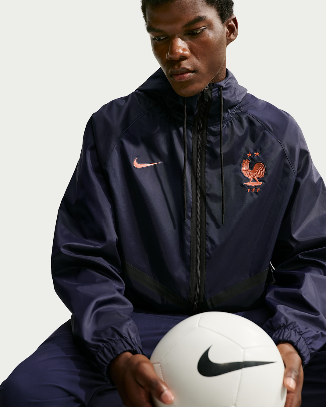 Chamarra Anthem de futbol Nike Dri-FIT para hombre FFF - Azul oscuro/Cobre metálico