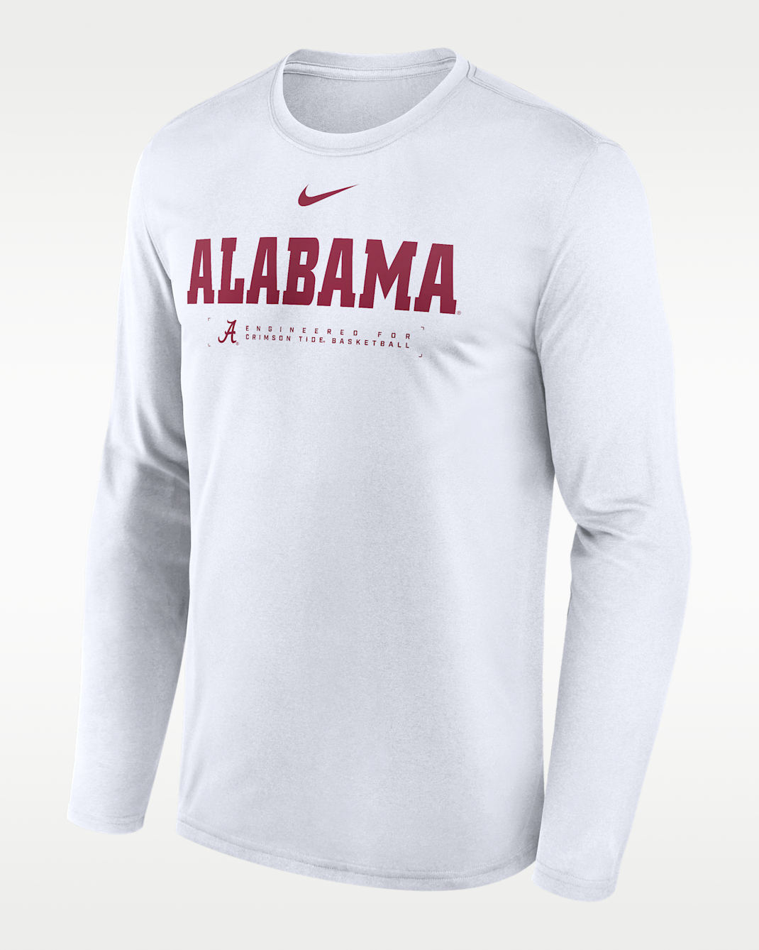 Alabama Courtside Basketball Shootaround Legend Men's Nike Dri-FIT College Long-Sleeve T-Shirt - White