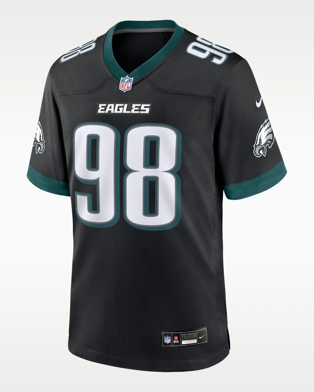 Jersey Nike de la NFL Game para hombre Jalen Carter Philadelphia Eagles - Negro