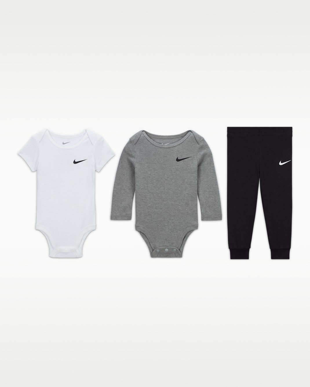 Nike Baby Essentials Baby (0-6M) 3-Piece Bodysuit and Pants Set - Black