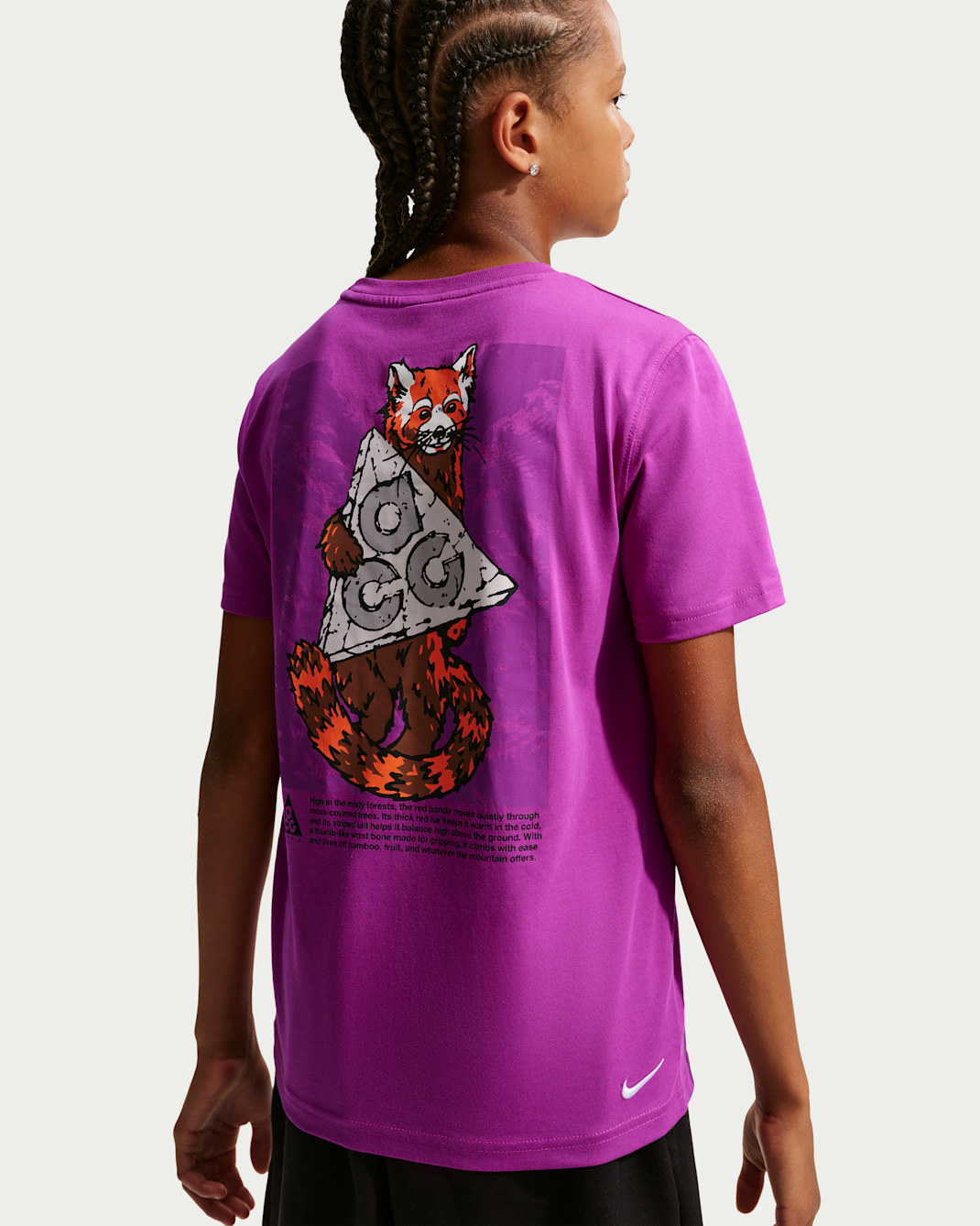 ACG Big Kids' Dri-FIT Red Panda T-Shirt - Vivid Purple