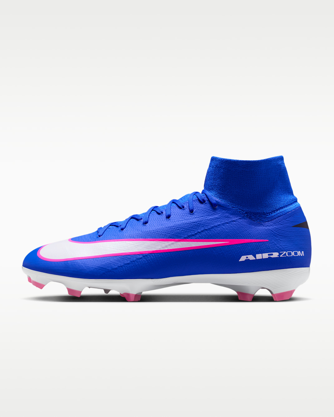Nike Mercurial Superfly 10 Pro Firm-Ground High-Top Football Boot - Racer Blue/White