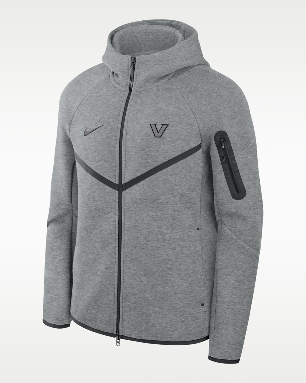 Vanderbilt Commodores Tech Men's Nike Basketball Fleece Full-Zip Hoodie - Dark Grey Heather