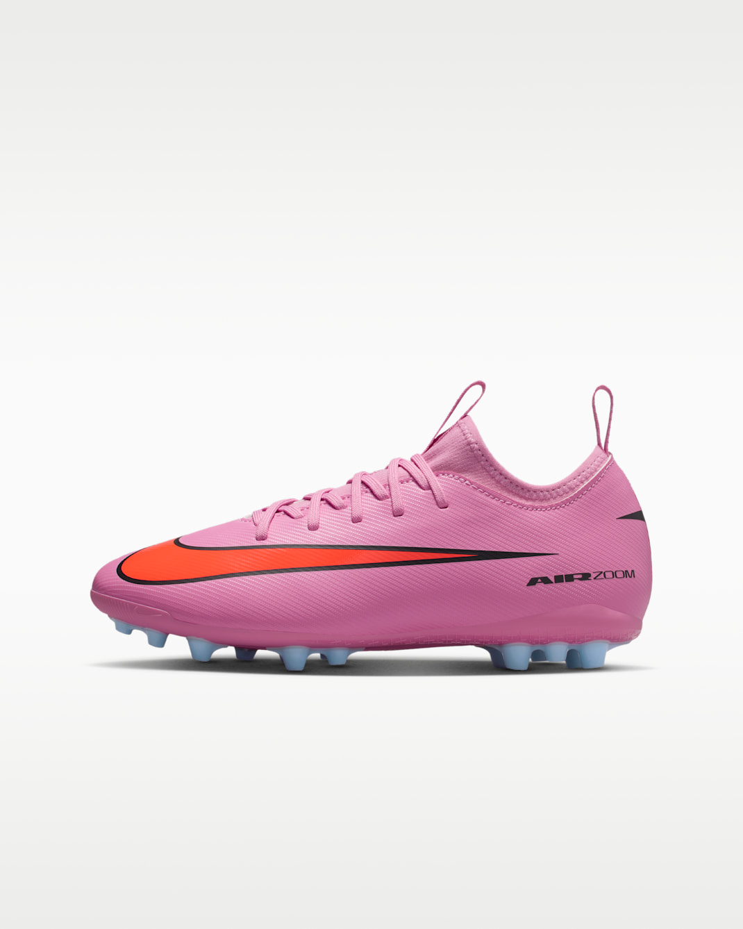 Nike Jr. Mercurial Vapor 16 Academy Younger/Older Kids' Artificial-Grass Low-Top Football Boot - Magic Flamingo/Total Crimson/Black