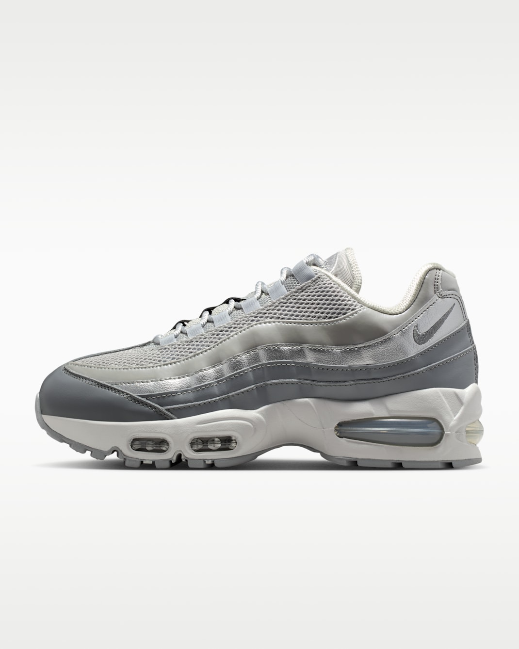 Nike Air Max 95 Big Bubble SE-sko til kvinder - Grey Fog/Particle Grey/Photon Dust/Metallic Silver