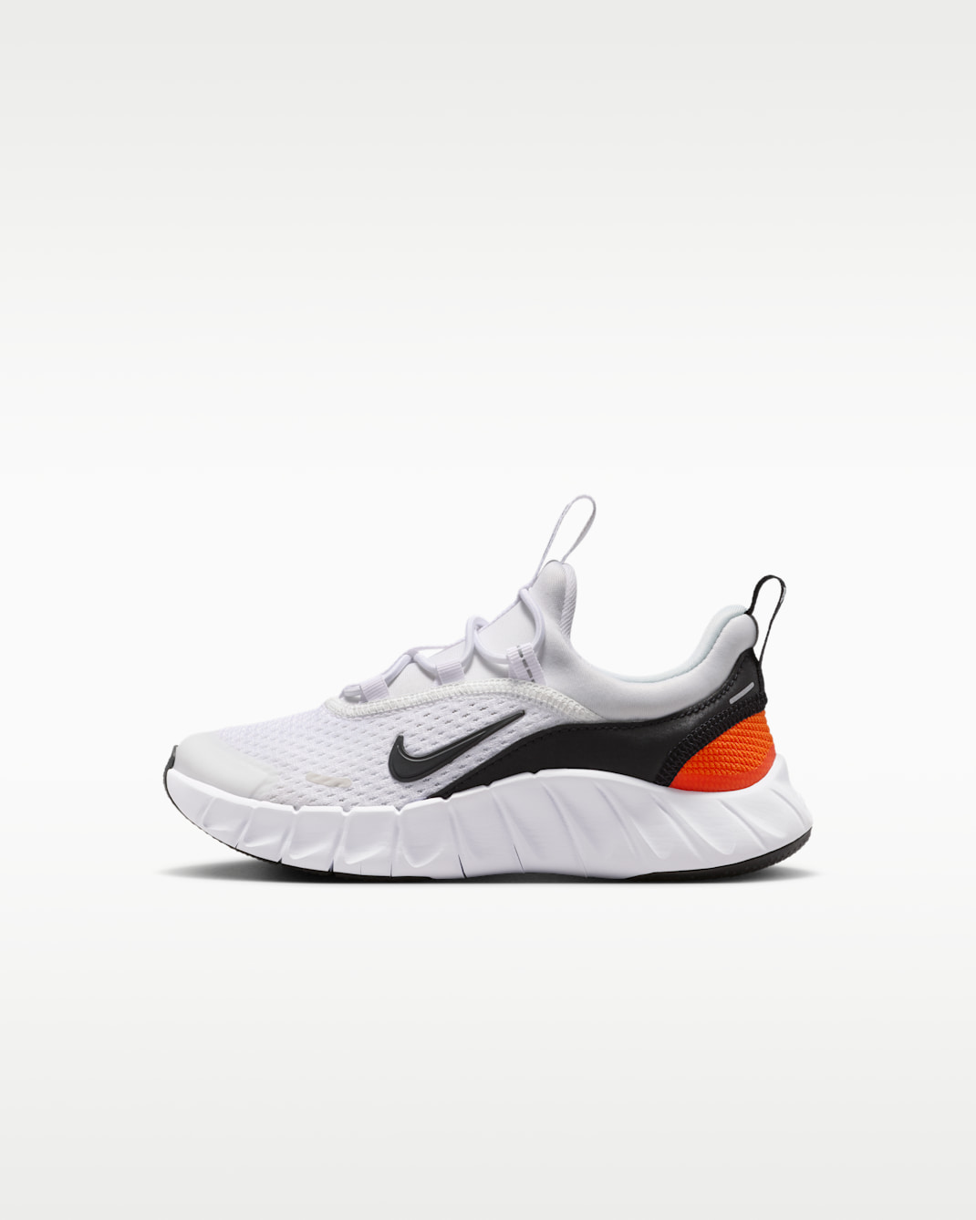 Nike Free Ride Little Kids' Running Shoes - White/Safety Orange/Black
