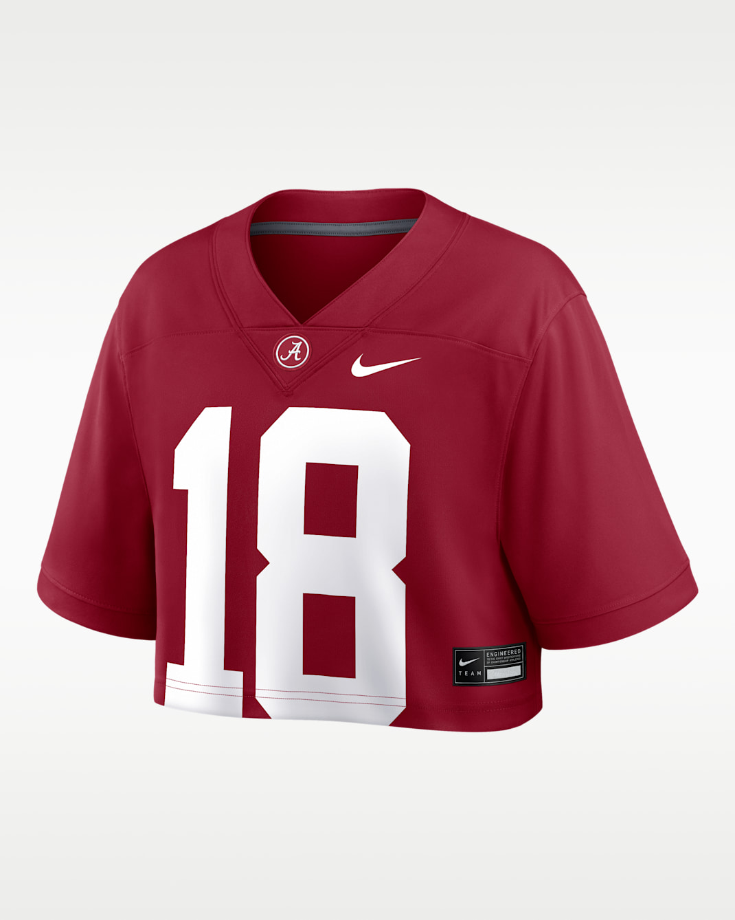 Jersey universitario Nike Dri-FIT Game cropped para mujer Alabama - Carmesí team