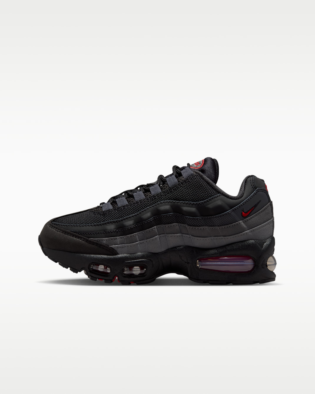 Nike Air Max 95 Big Bubble Older Kids' Shoes - Black/Anthracite/Iron Grey/University Red