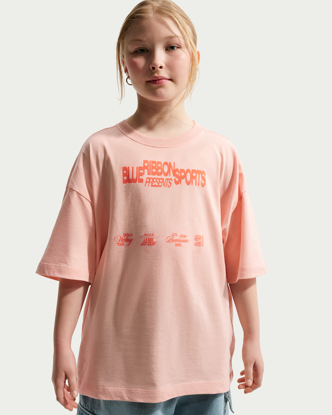 Nike Sportswear Big Kids' Oversized T-Shirt - Arctic Orange