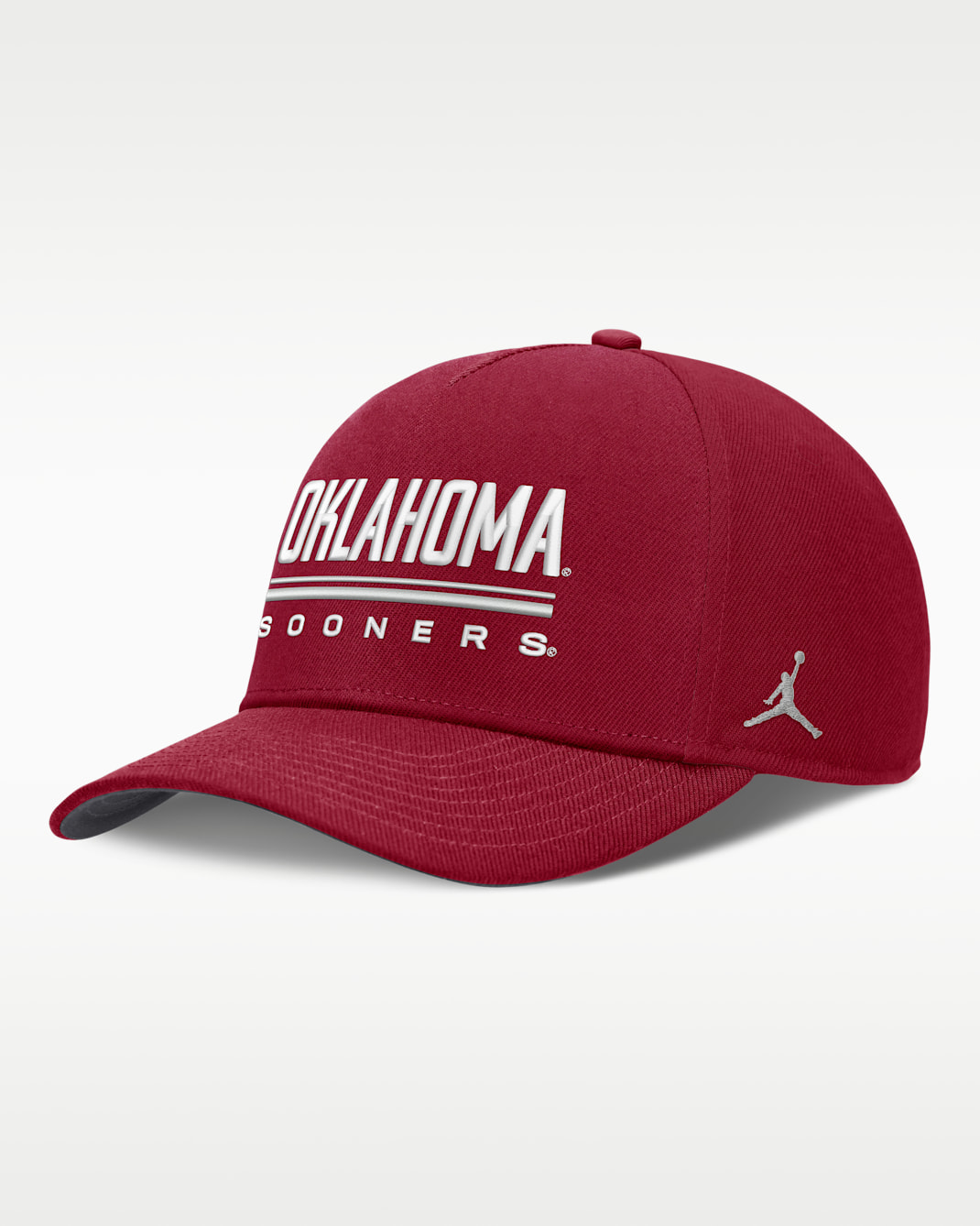 Oklahoma Sideline Practice Rise Men's Jordan Brand Dri-FIT College Adjustable Hat - Crimson