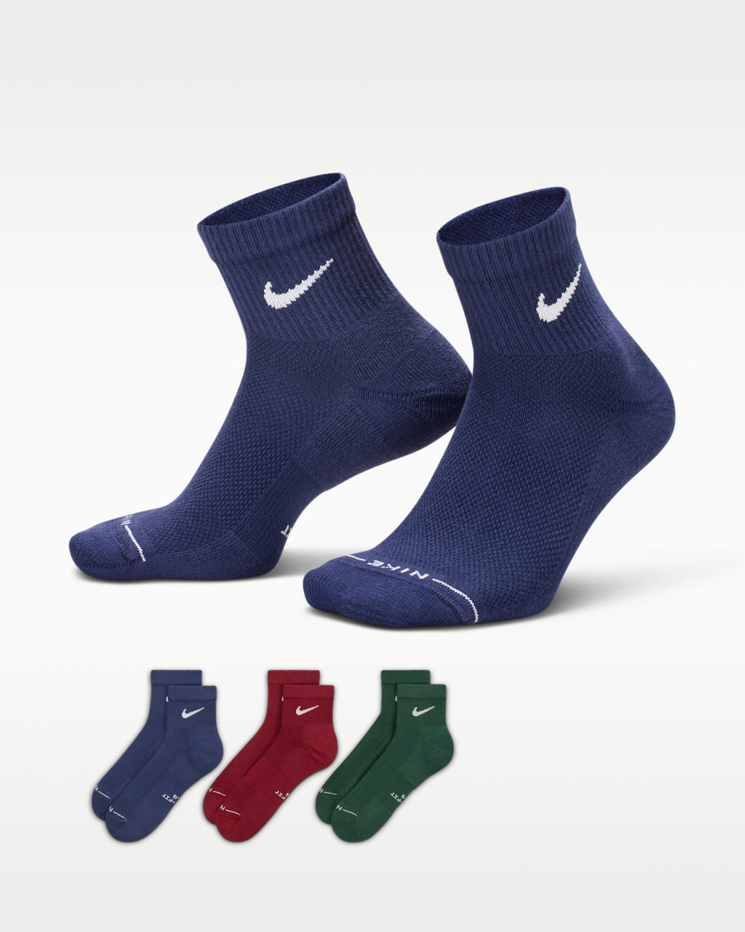 Nike Everyday Elevated Ankle Socks (3 Pairs) - Multi-Color