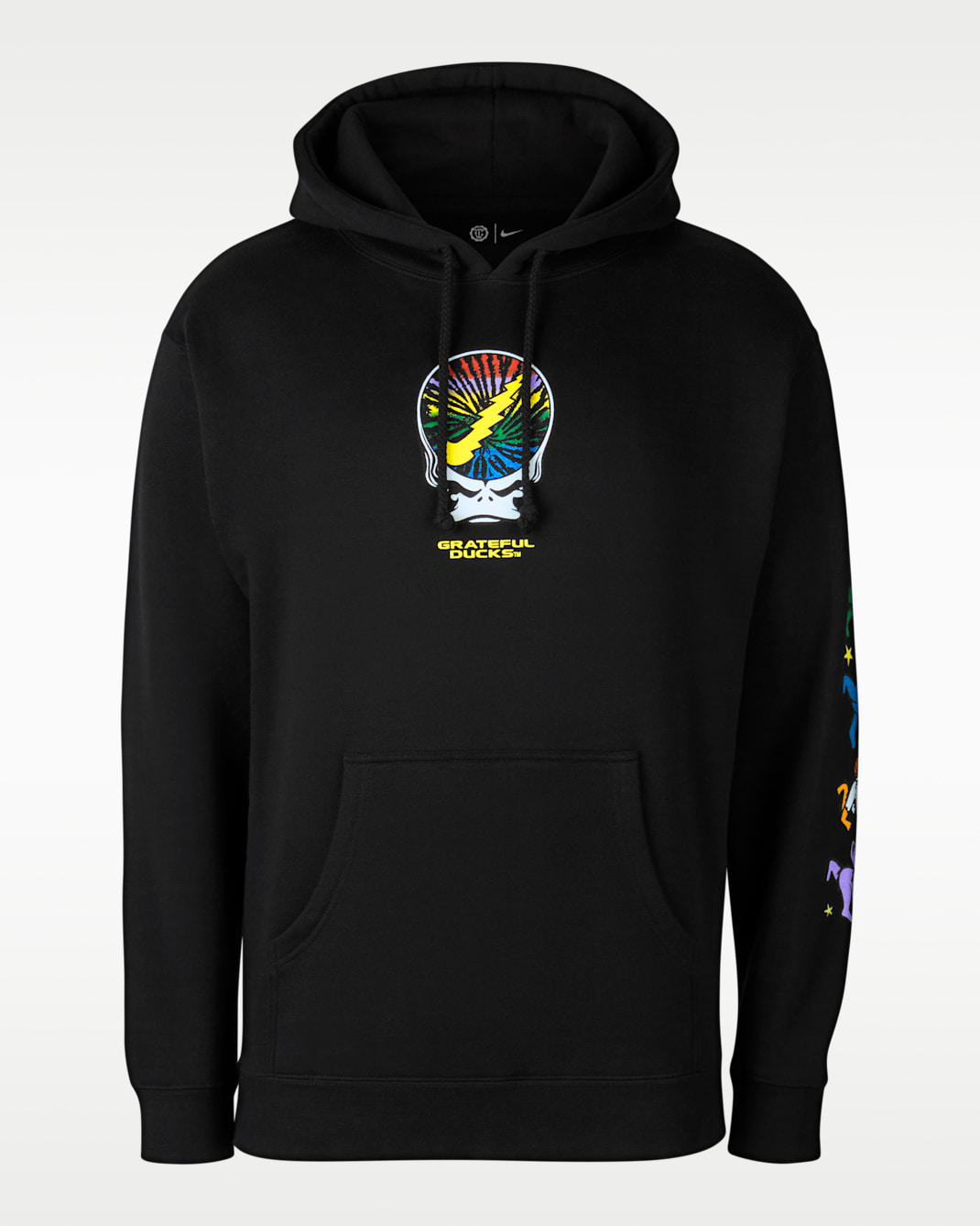 Grateful Ducks Men's Spiral Hoodie - Black