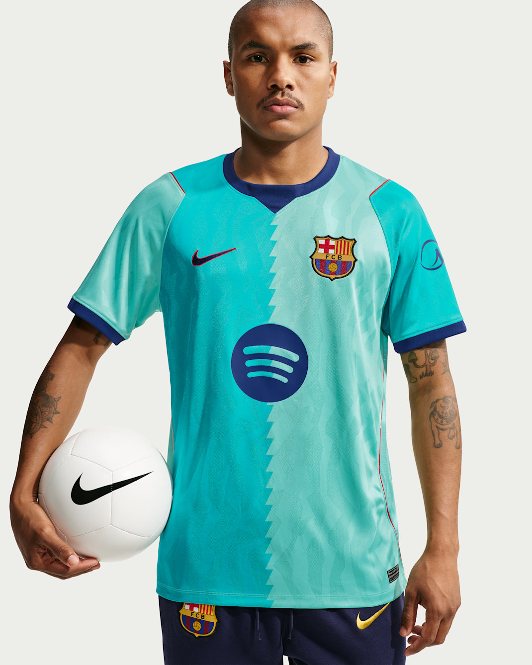 FC Barcelona 2026/27 Stadium Third Men's Nike Dri-FIT Football Replica Shirt - Green Frost/Green Frost/Gym Red/Loyal Blue