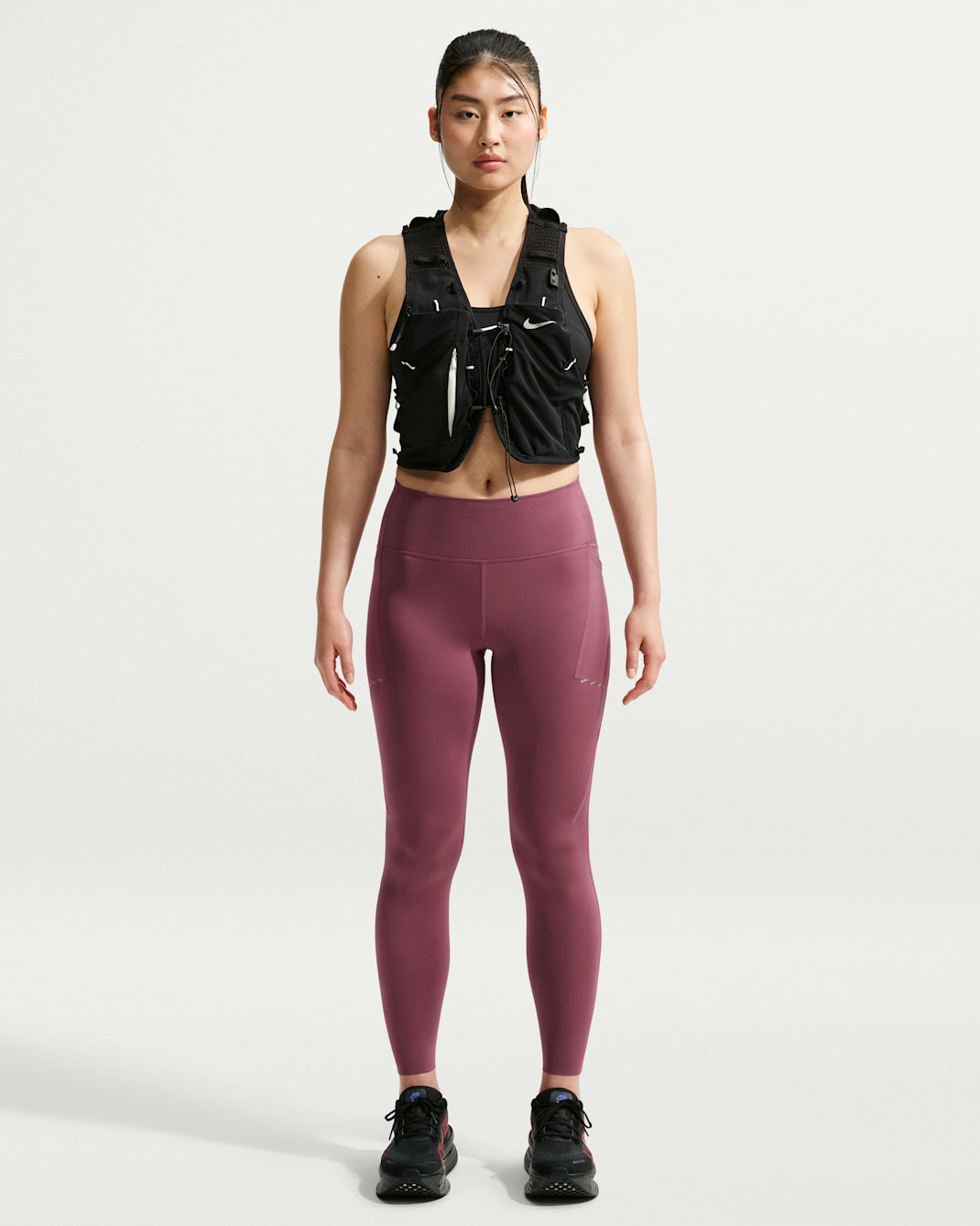 Legging de running 7/8 taille haute avec poches Nike Swift pour femme - Pink Smoke