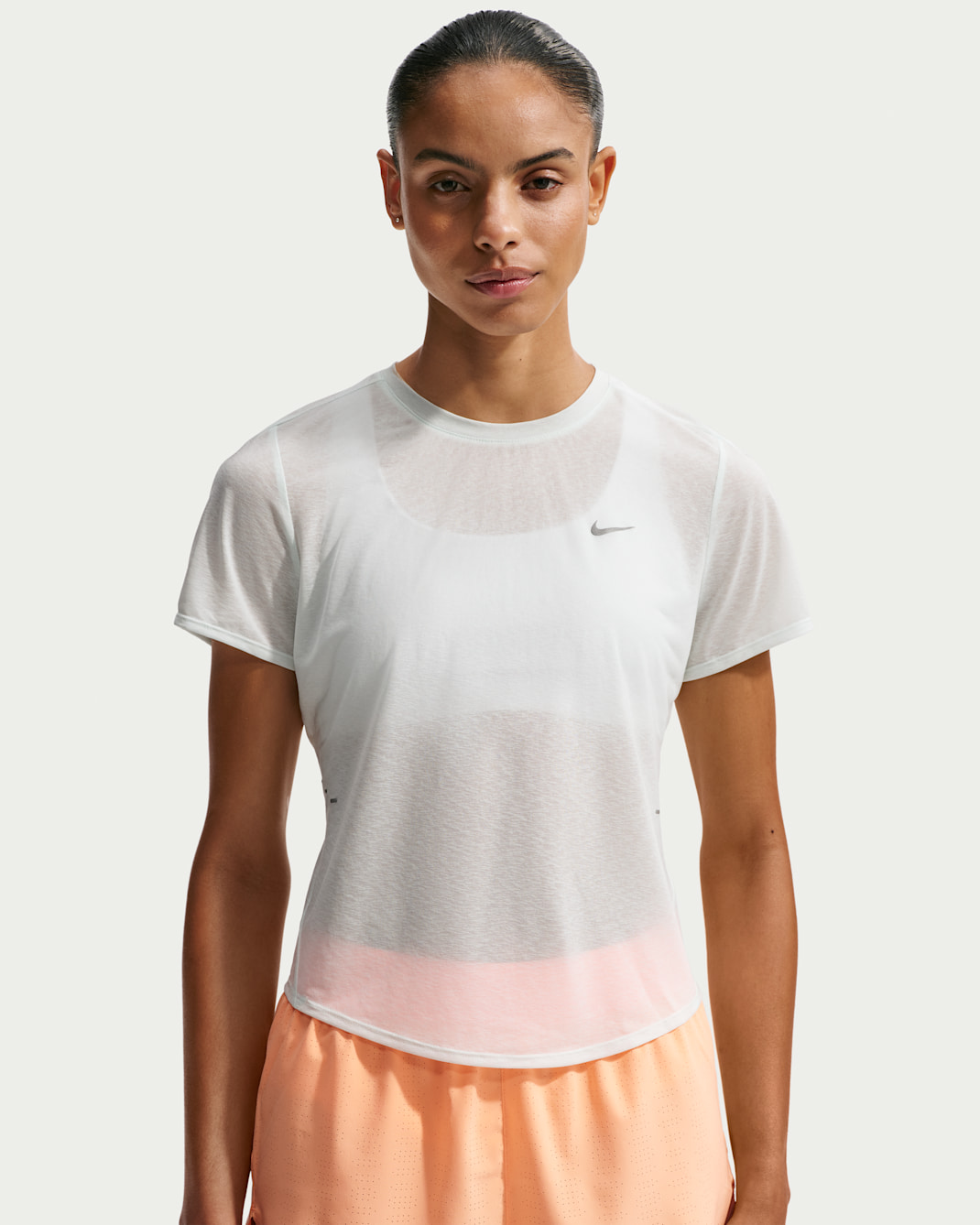 Nike Swift Breathe Women's Dri-FIT Short-Sleeve Running Top - Barely Green/Photon Dust/White