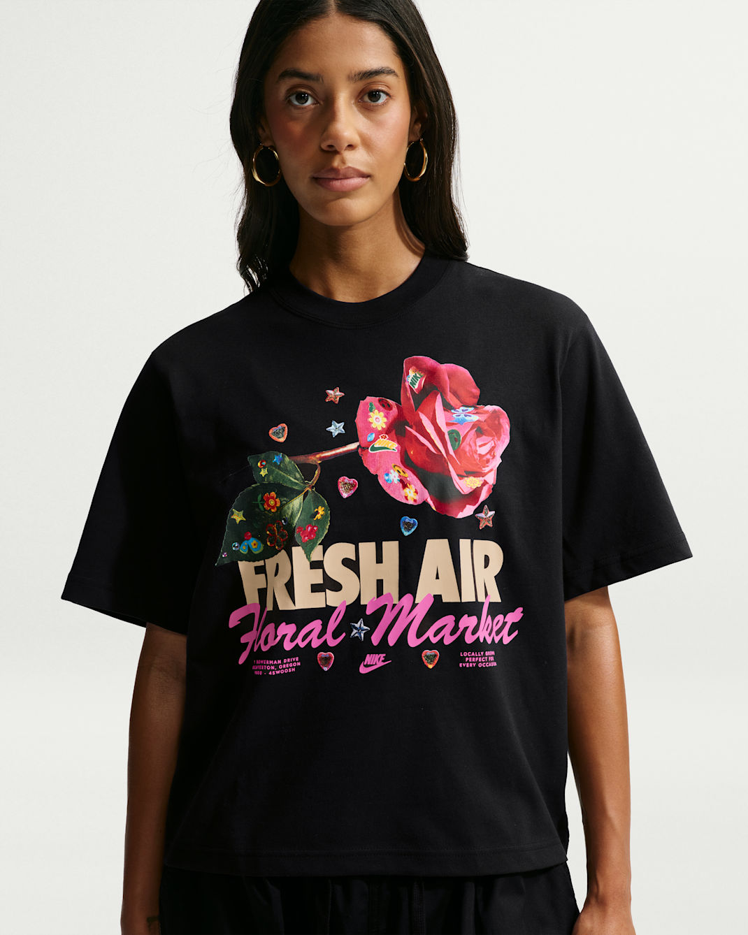 T-shirt ample Nike Sportswear Classic pour femme - Noir