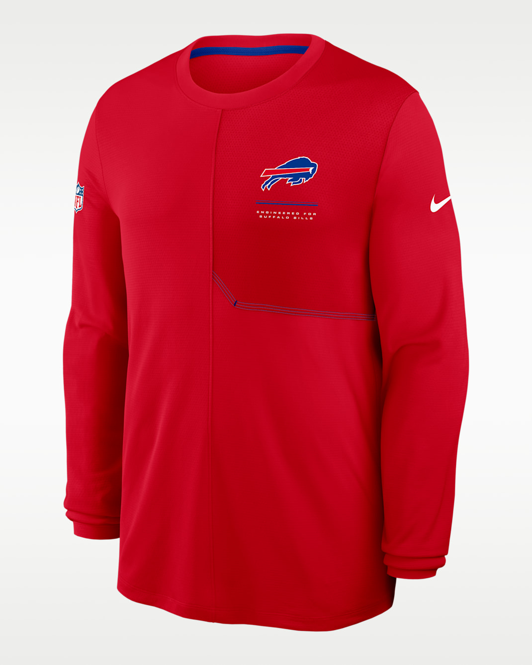 Buffalo Bills Sideline Coach Men's Nike Dri-FIT NFL Long-Sleeve Top - Red