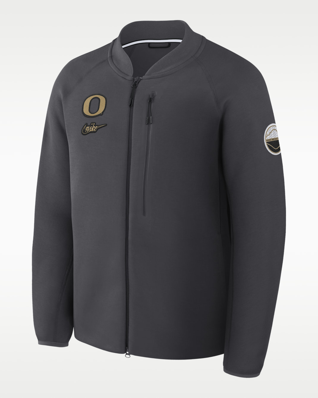 Oregon Tech Fleece Men's Nike College Full-Zip Jacket - Anthracite