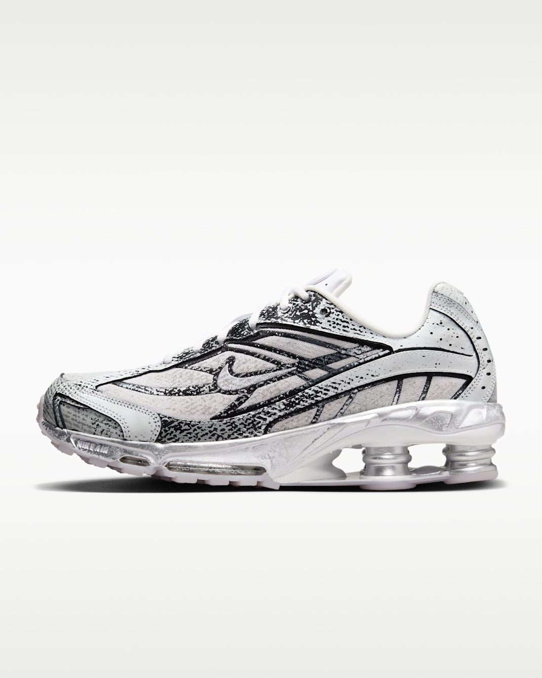 Nike Shox Ride 2 Men's Shoes - White/Black/Flat Gold/Metallic Platinum