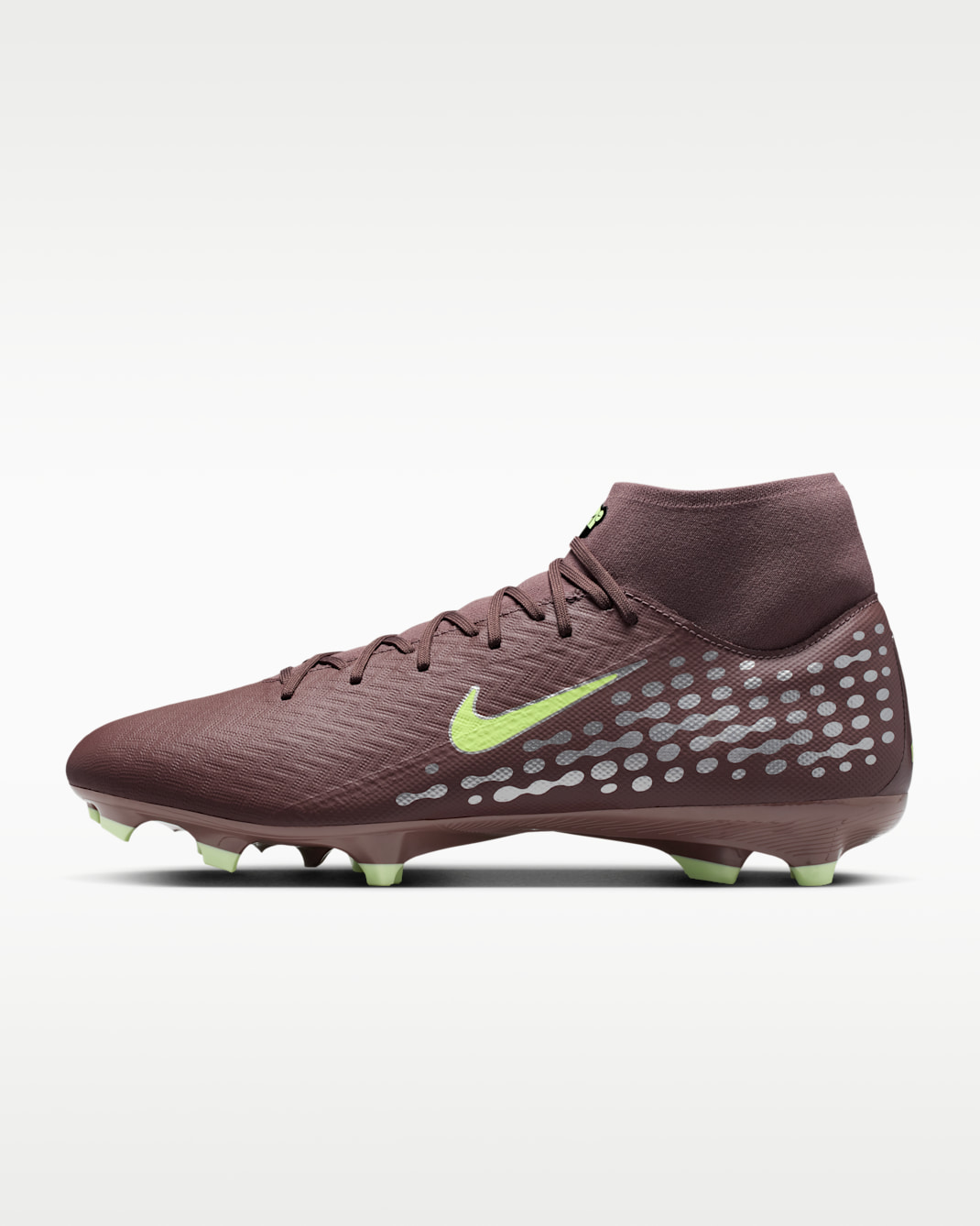 Nike Mercurial Superfly 10 Academy "Kylian Mbappé" MG High-Top Soccer Cleats - Plum Eclipse/Metallic Silver