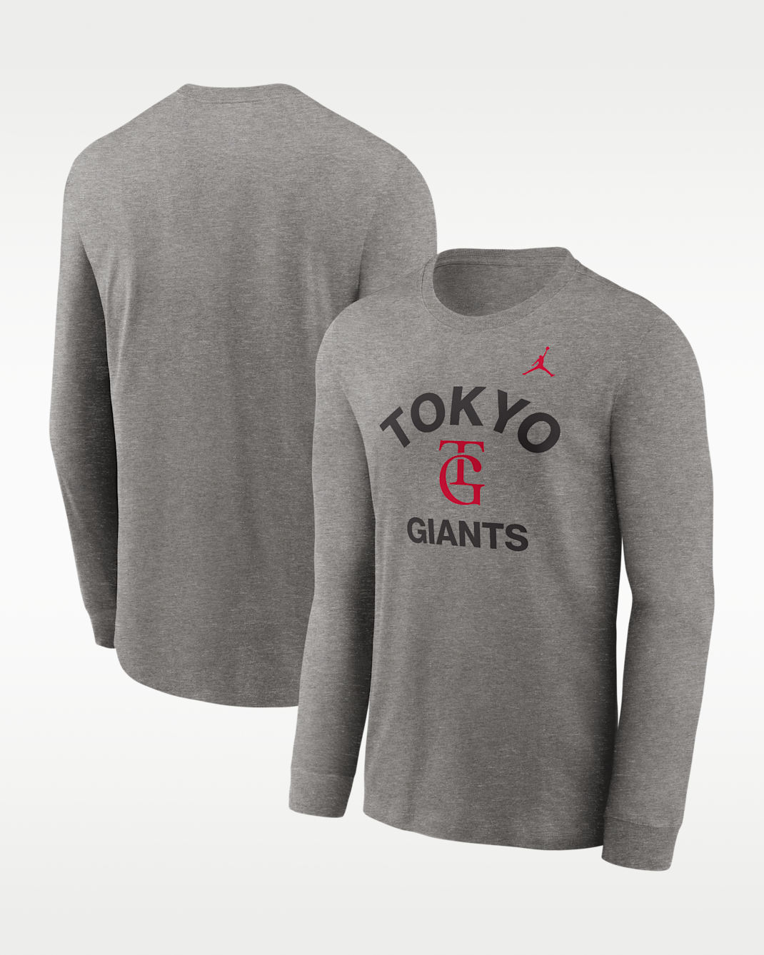 Tokyo Yomiuri Giants x Jordan Exclusive Collection Men's Long-Sleeve T-Shirt - Dark Grey Heather