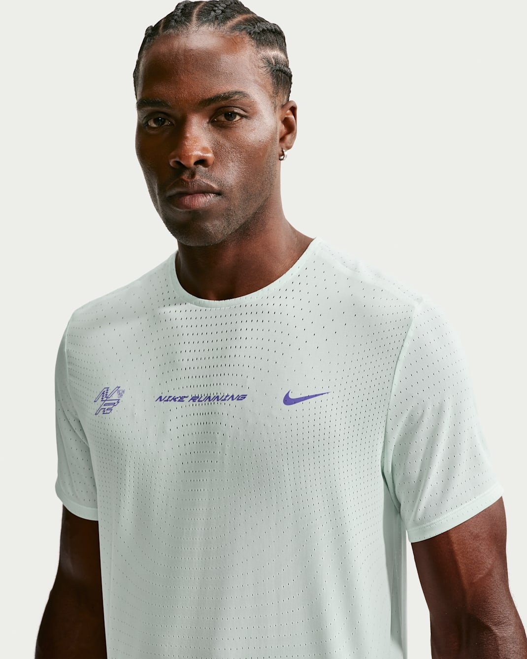 Nike AeroSwift Men's Dri-FIT ADV Short-Sleeve Running Top - Barely Green/Lapis