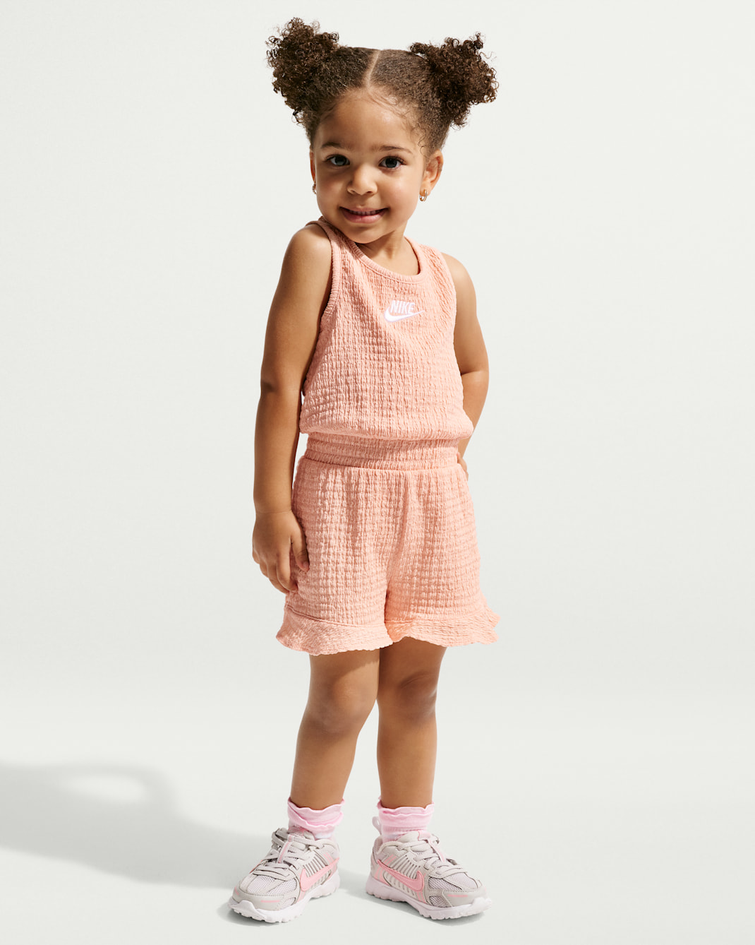 Nike Toddler Textured Romper - Arctic Orange