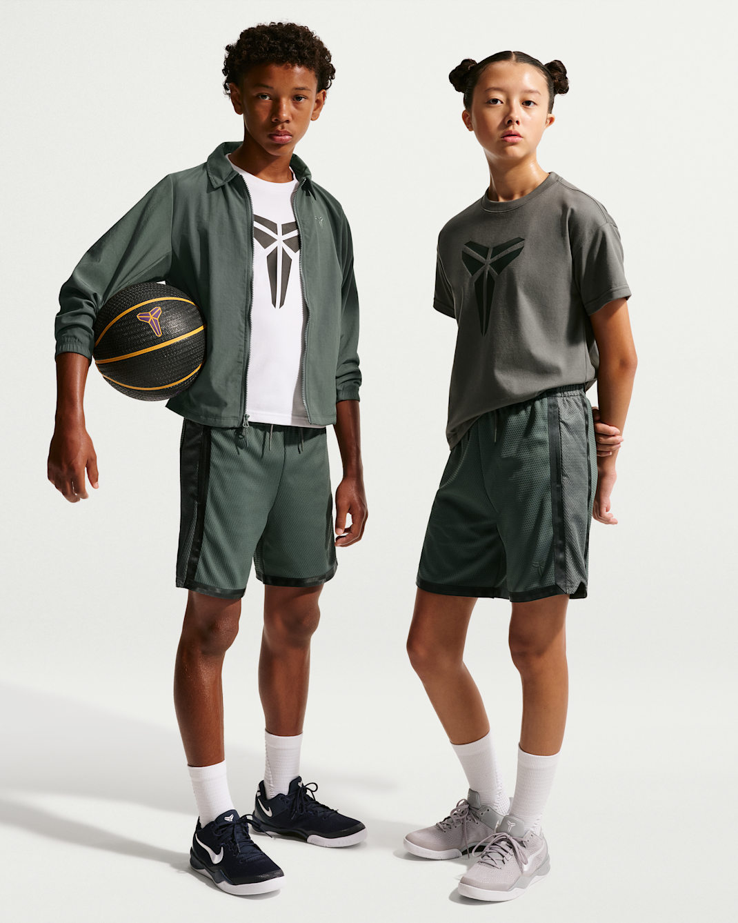 Kobe Big Kids' Dri-FIT Mamba Shorts - Mineral Spruce/Mineral Spruce