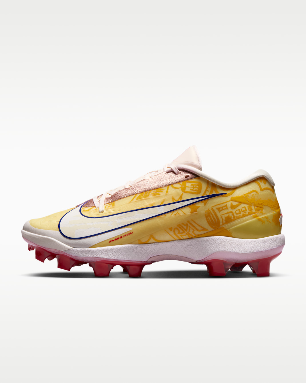 Nike Diamond Standout "Ronald Acuña Jr." MCS Baseball Cleats - Light Laser Orange/Coconut Milk/Midwest Gold/Deep Royal Blue