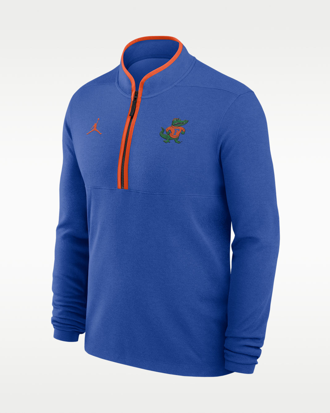 Florida Courtside Men's Jordan Brand Dri-FIT College Half-Zip Top - Royal/Orange