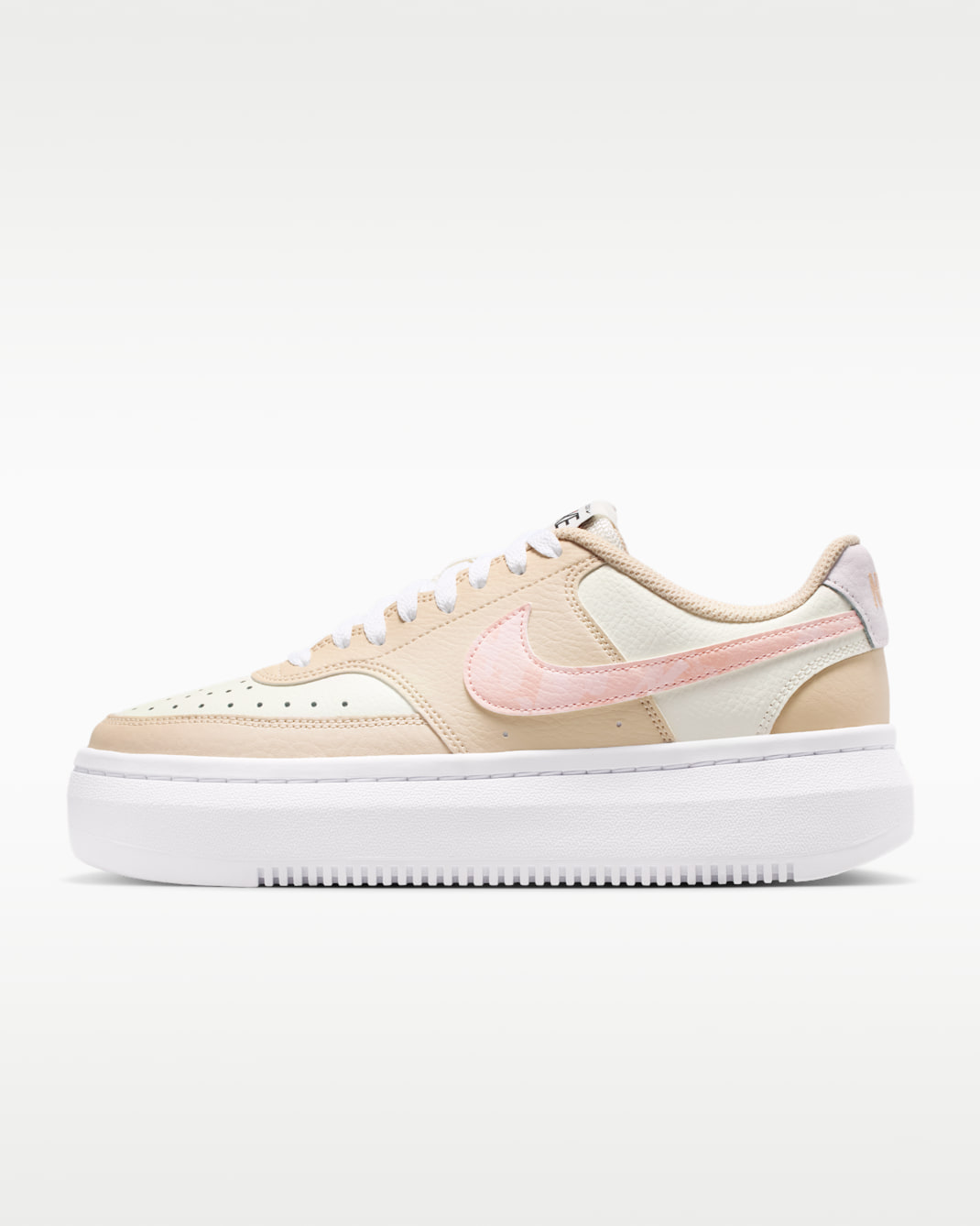 Tenis para mujer Nike Court Vision Alta - Vela/Blanco/Duna/Naranja ártico