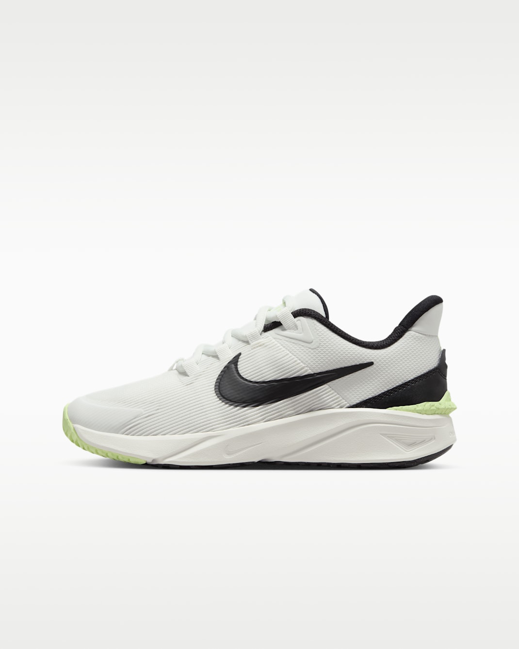 รองเท้าวิ่งโร้ดรันนิ่งเด็กโต Nike Star Runner 4 - Summit White/Barely Volt/ขาว/ดำ