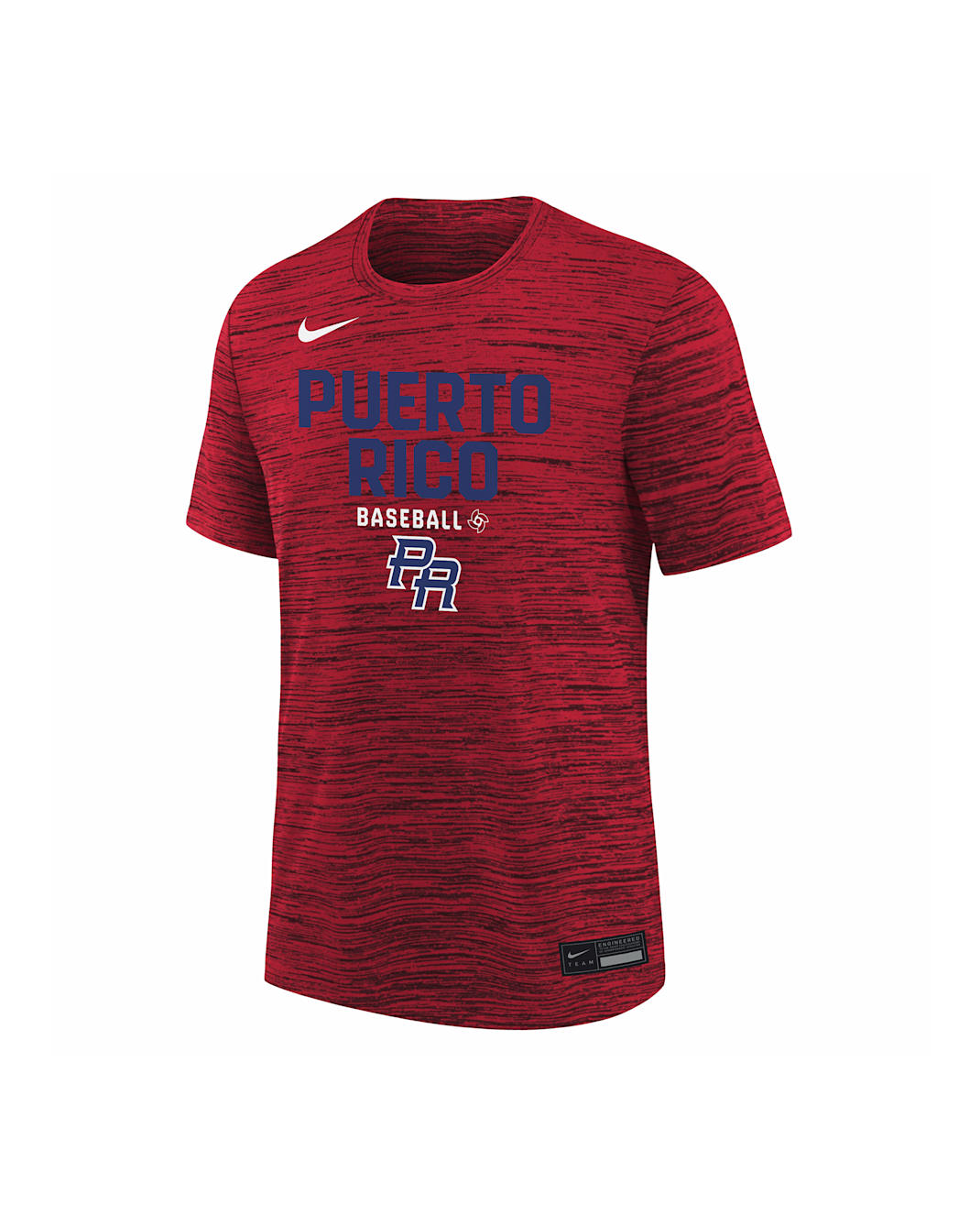 Puerto Rico National Baseball Team 2026 World Baseball Classic Velocity Youth Nike Dri-FIT T-Shirt - Red