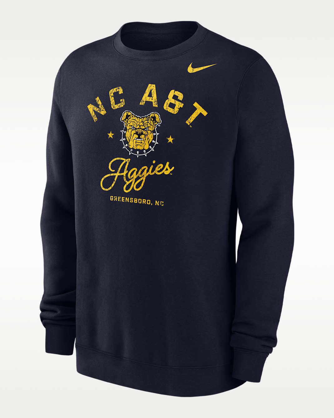 Sudadera de cuello redondo Club Fleece para hombre Nike College (North Carolina A&T University) - Azul marino