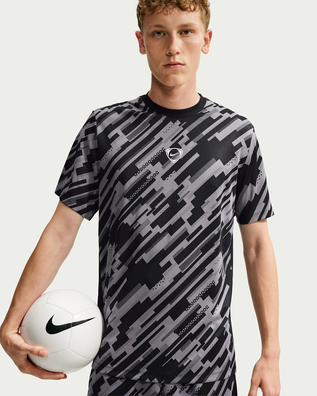 Nike Academy+ Men's Dri-FIT Football Short-Sleeve Top - Black/Cool Grey/White