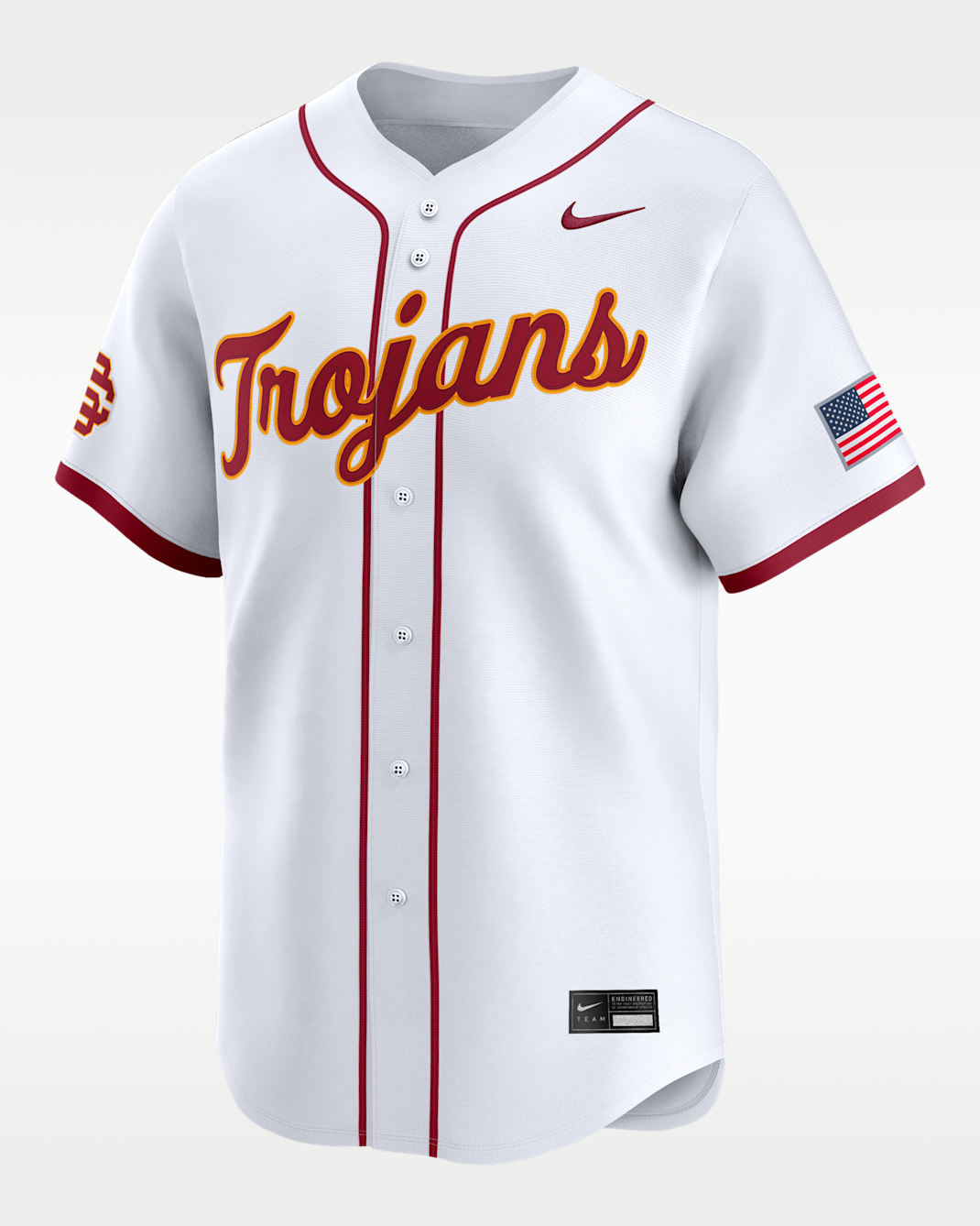 USC Wordmark Men's Nike College Limited Baseball Jersey - White