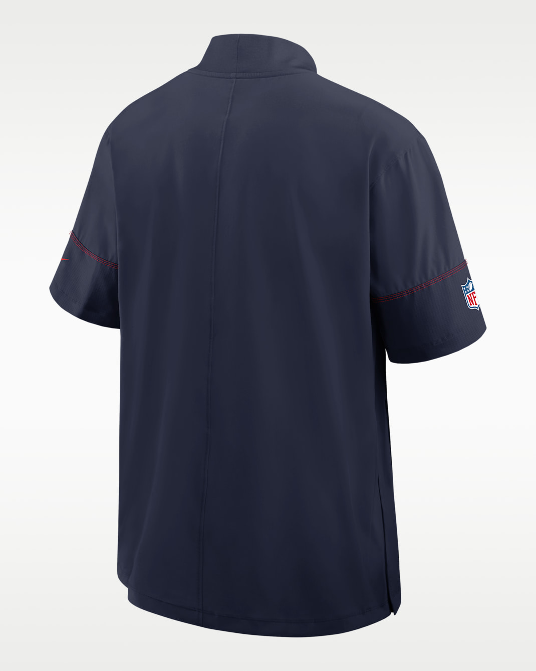 New England Patriots Sideline Coach Men's Nike NFL 1/2-Zip Short-Sleeve Hooded Jacket