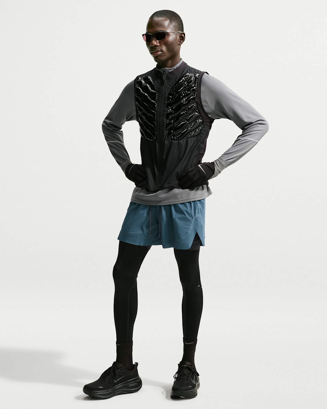 NikeLab | Running Men's 5" 2-in-1 Shorts - New Slate/Gridiron/White/New Slate