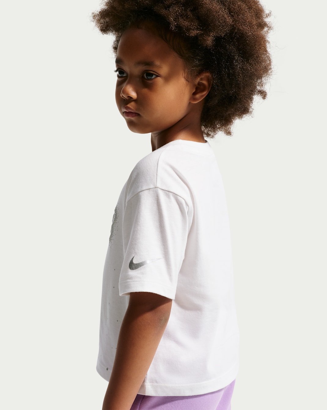Nike Little Kids' Swoosh Sparkle Boxy T-Shirt